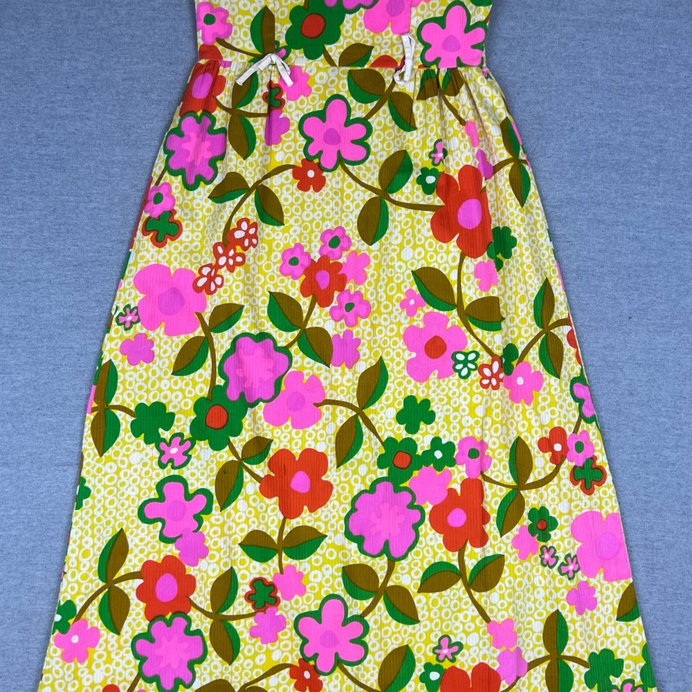 Vintage Young Hawaii Hawaiian Dress size 14 Floral Colorful Made In Hawaii - Picture 2 of 10